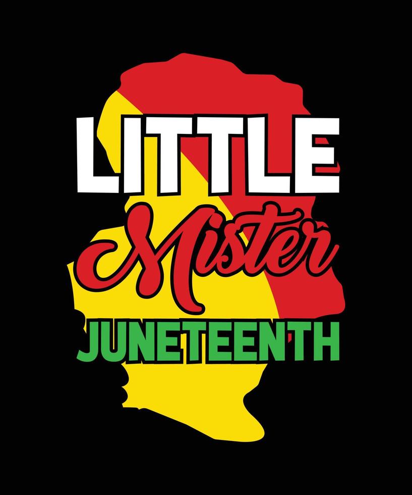 conception de t-shirt petit monsieur Juneteenth vecteur