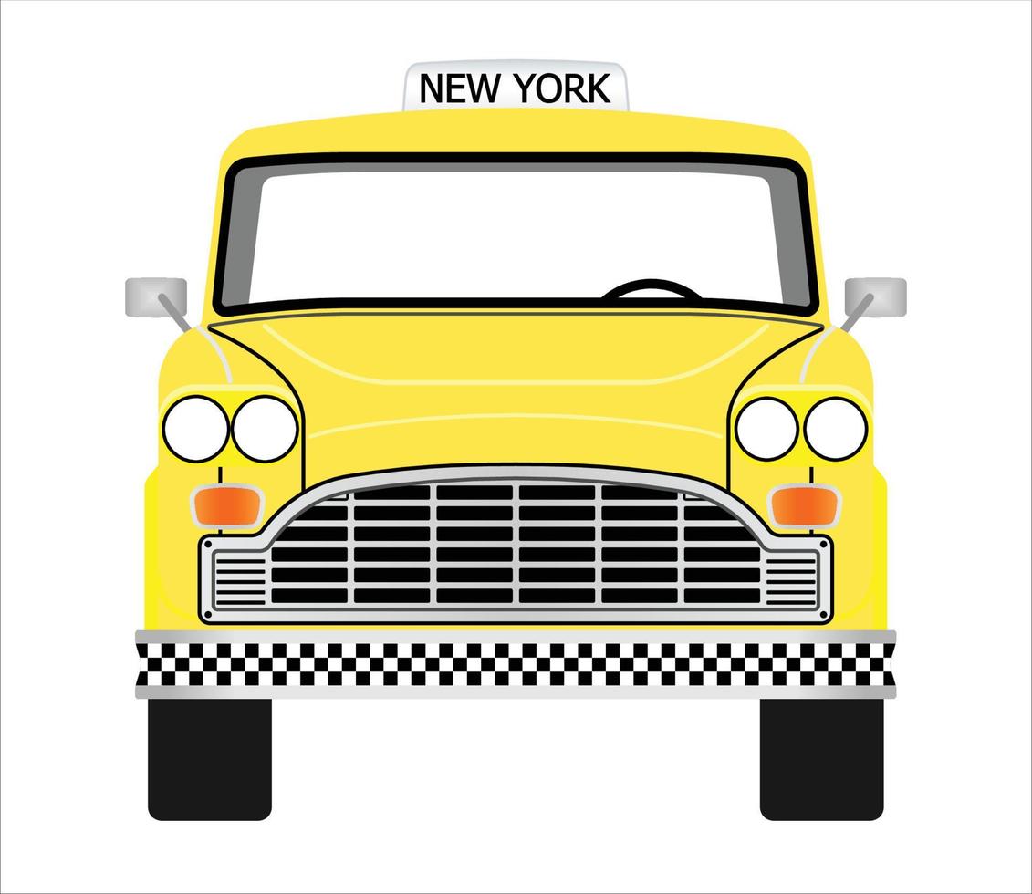 vieux taxi jaune vecteur