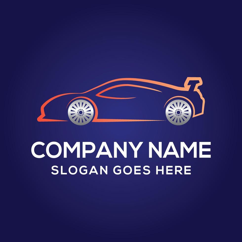 illustration vectorielle de logo de voiture, création de logo de voiture de style automatique. icône de voiture de sport. vecteur