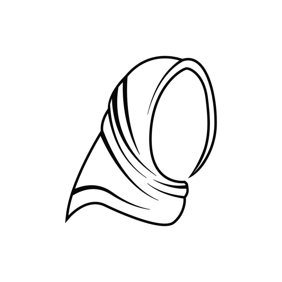 vecteur de modèle de conception d'icône de logo hijab