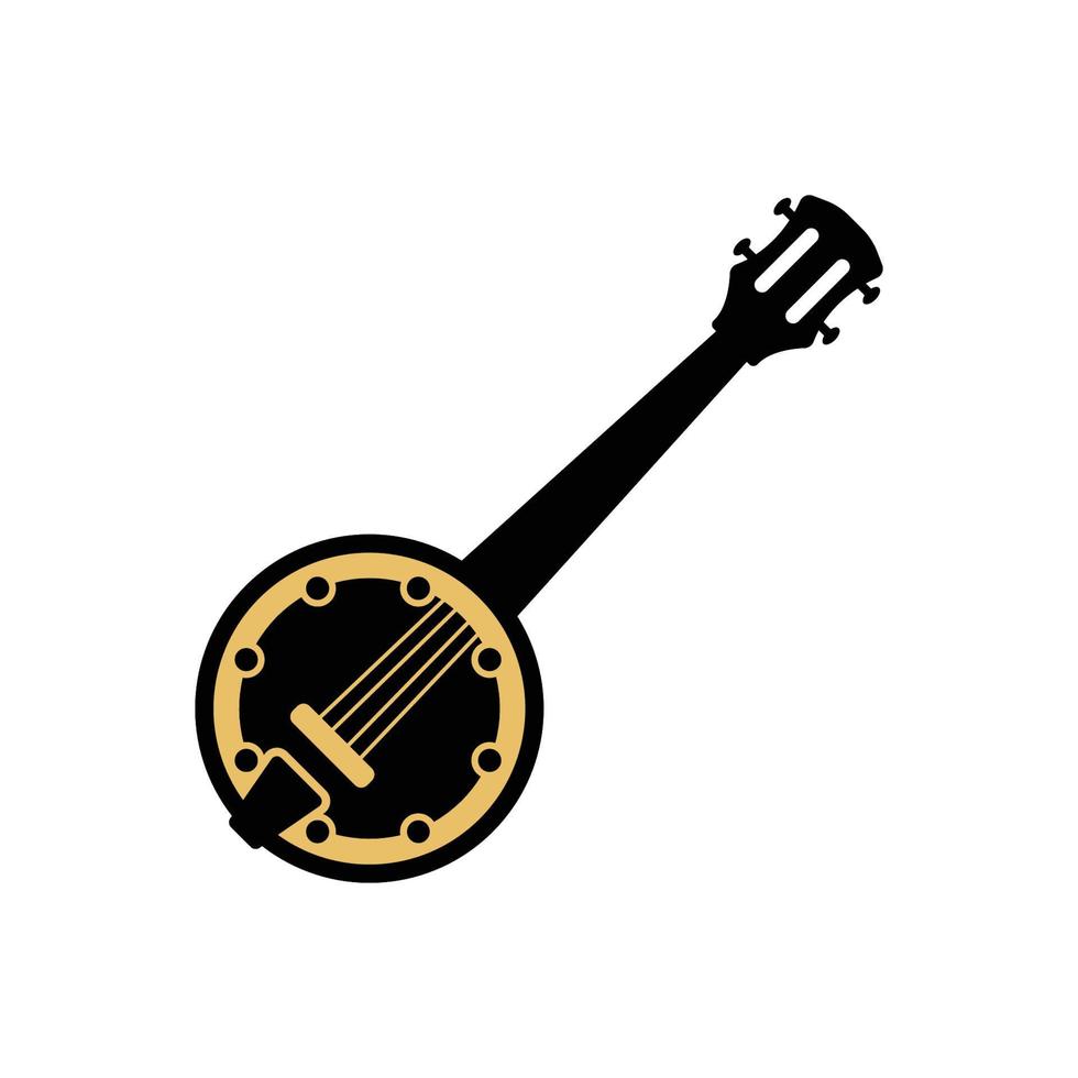 vecteur de modèle de conception d'icône de logo banjo