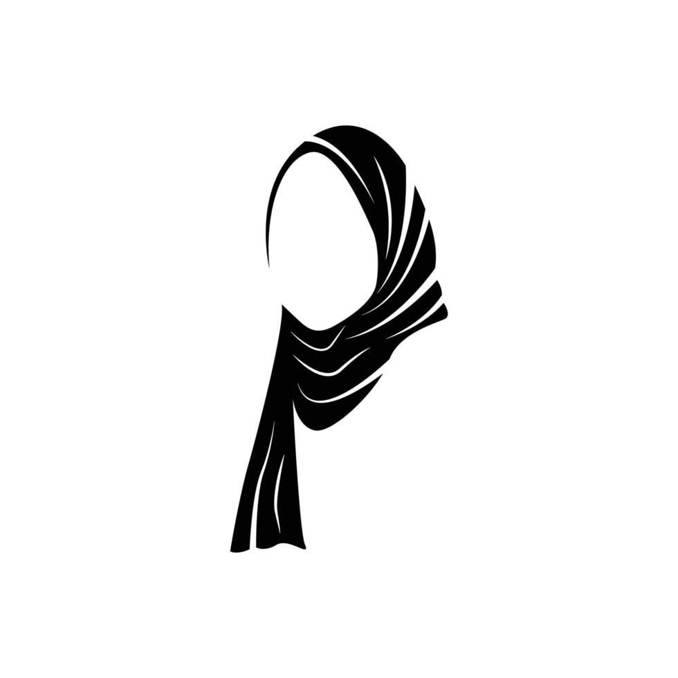 vecteur de modèle de conception d'icône de logo hijab