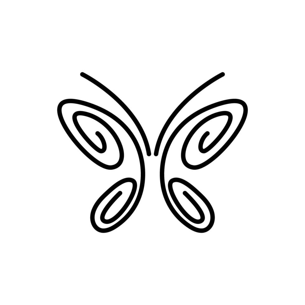 vecteur de modèle de conception d'icône de logo papillon