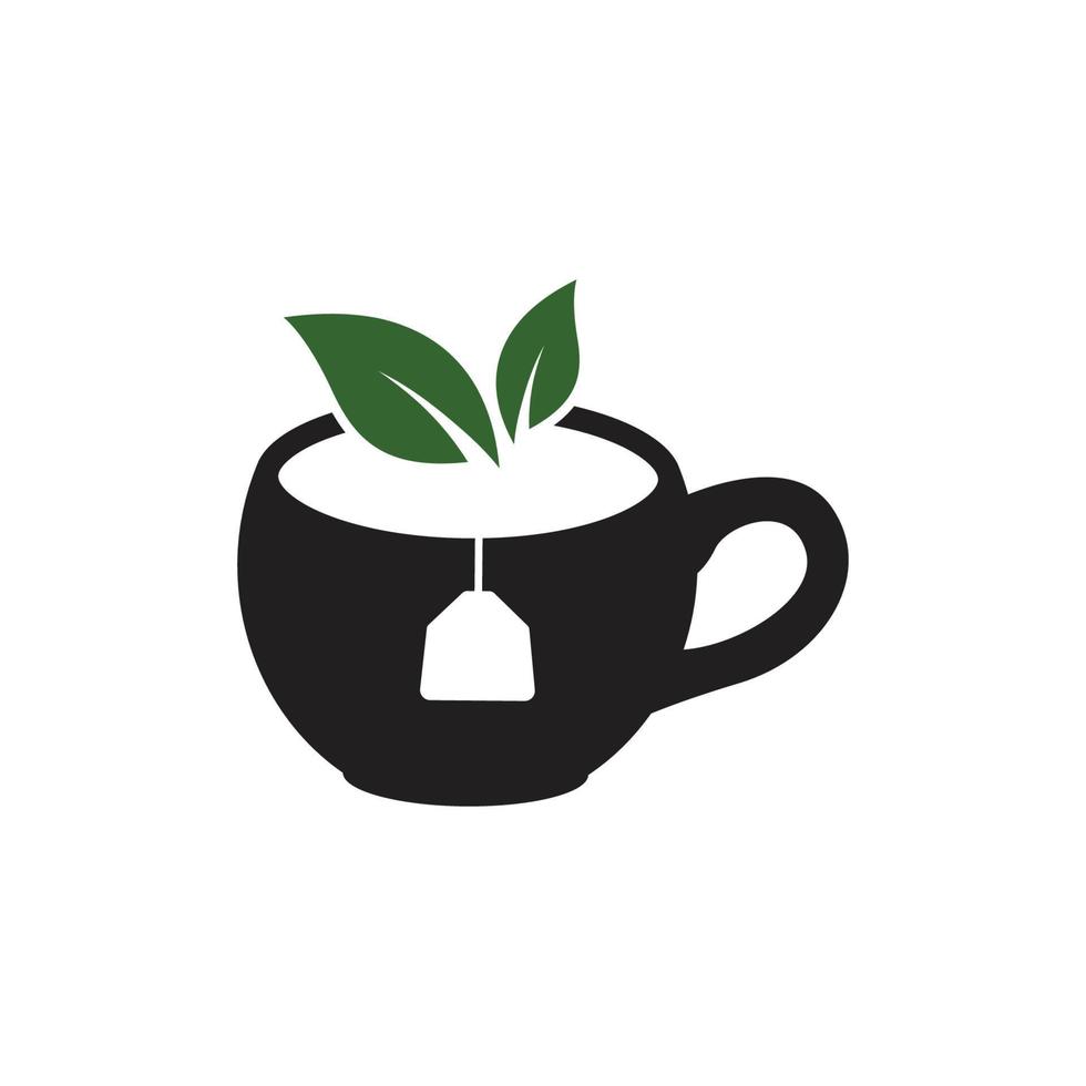 vecteur de modèle de conception d'icône de logo de thé