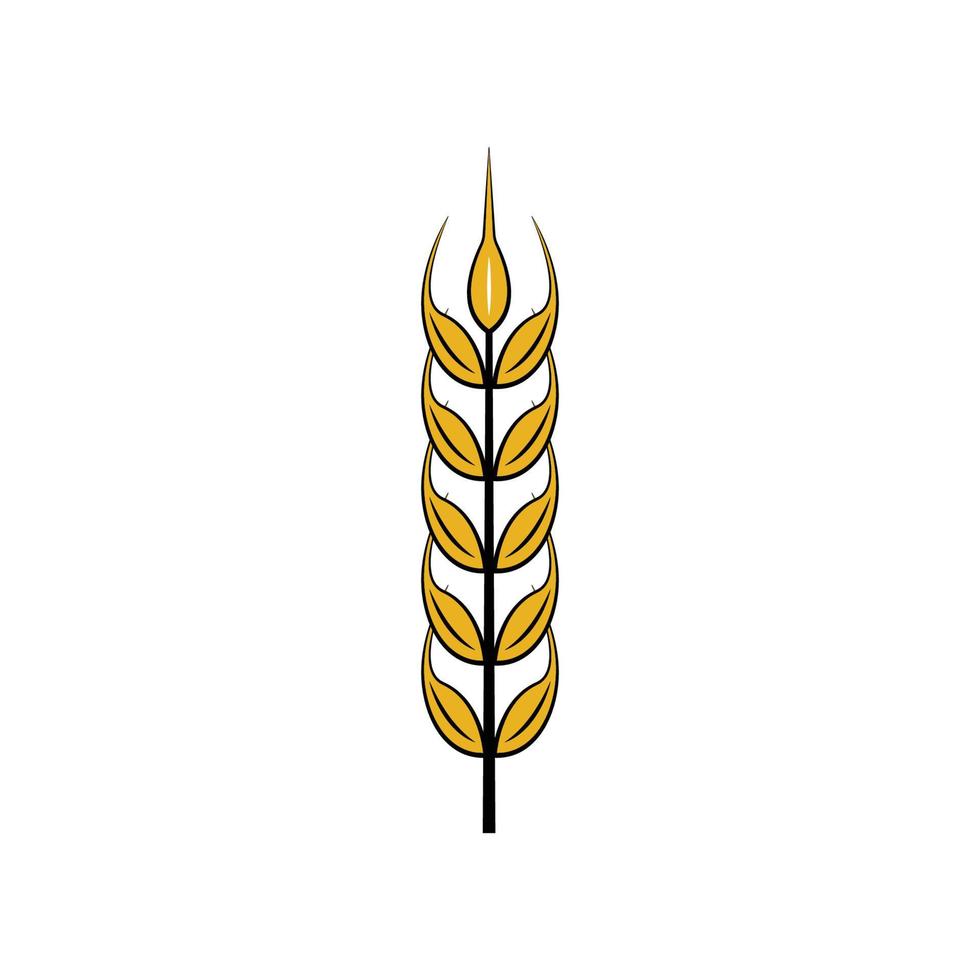 blé et riz icône logo conçoit image vectorielle vecteur