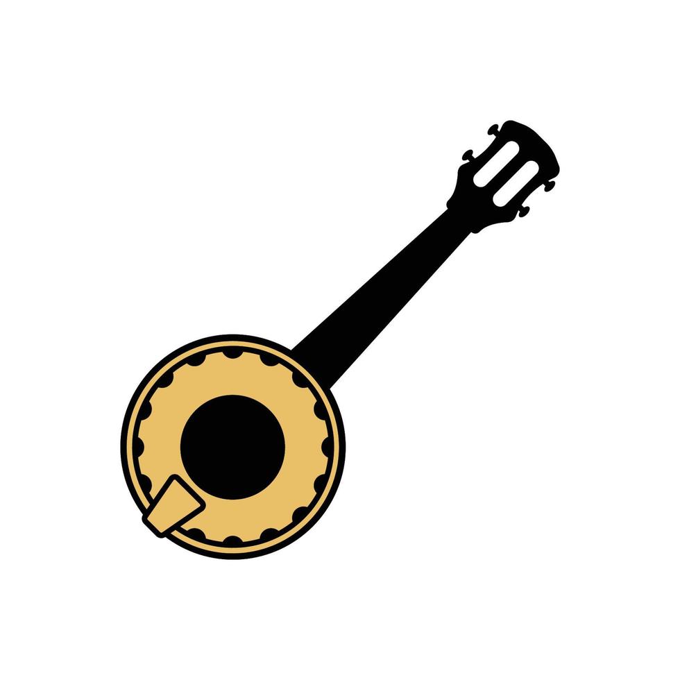 vecteur de modèle de conception d'icône de logo banjo