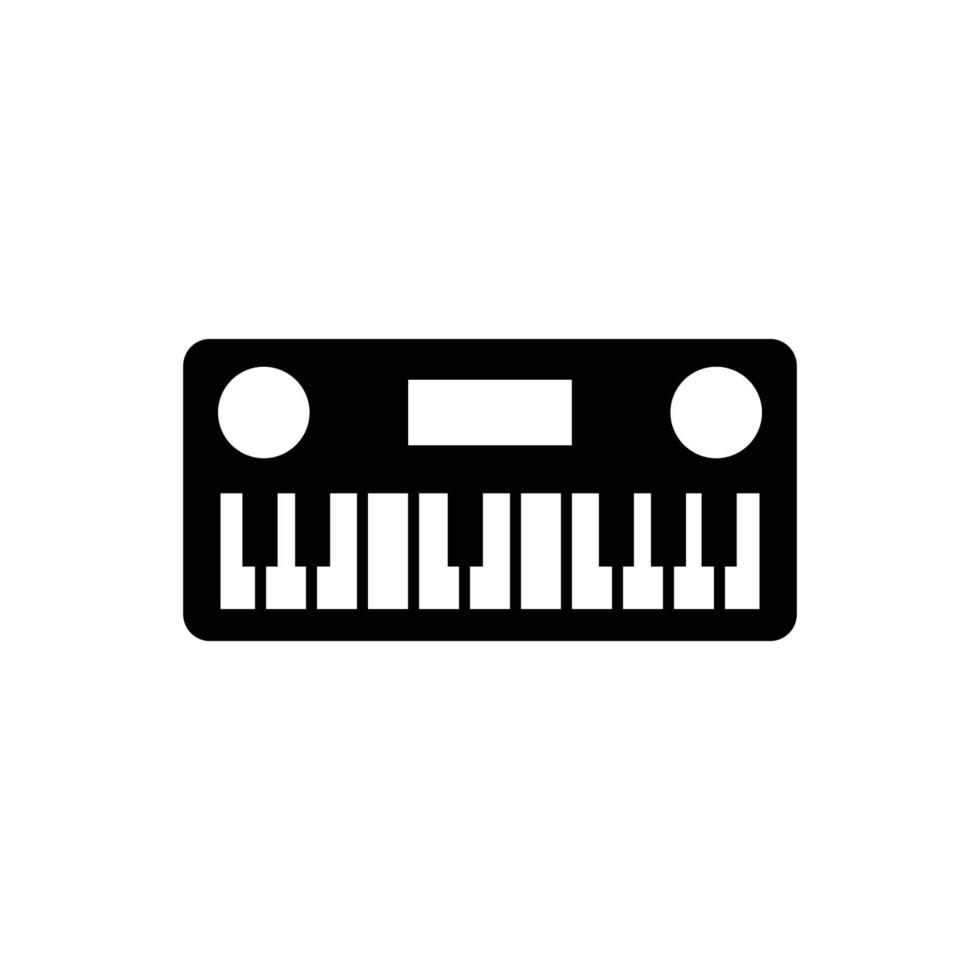 vecteur de modèle de conception d'icône de logo de piano