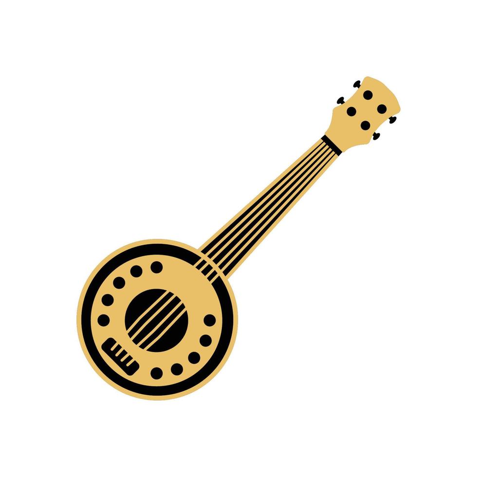 vecteur de modèle de conception d'icône de logo banjo