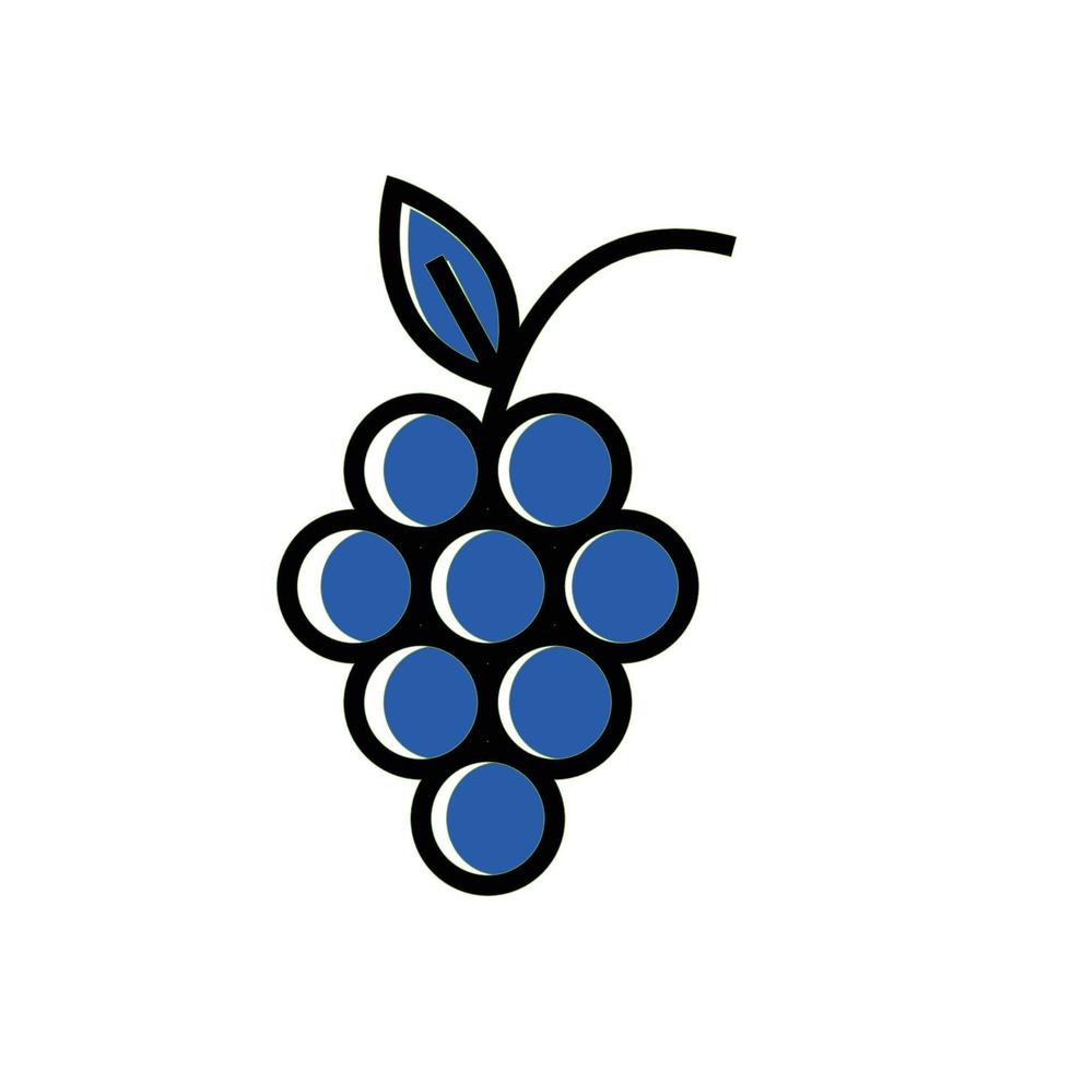 modèle de conception d'icône de raisin vecteur
