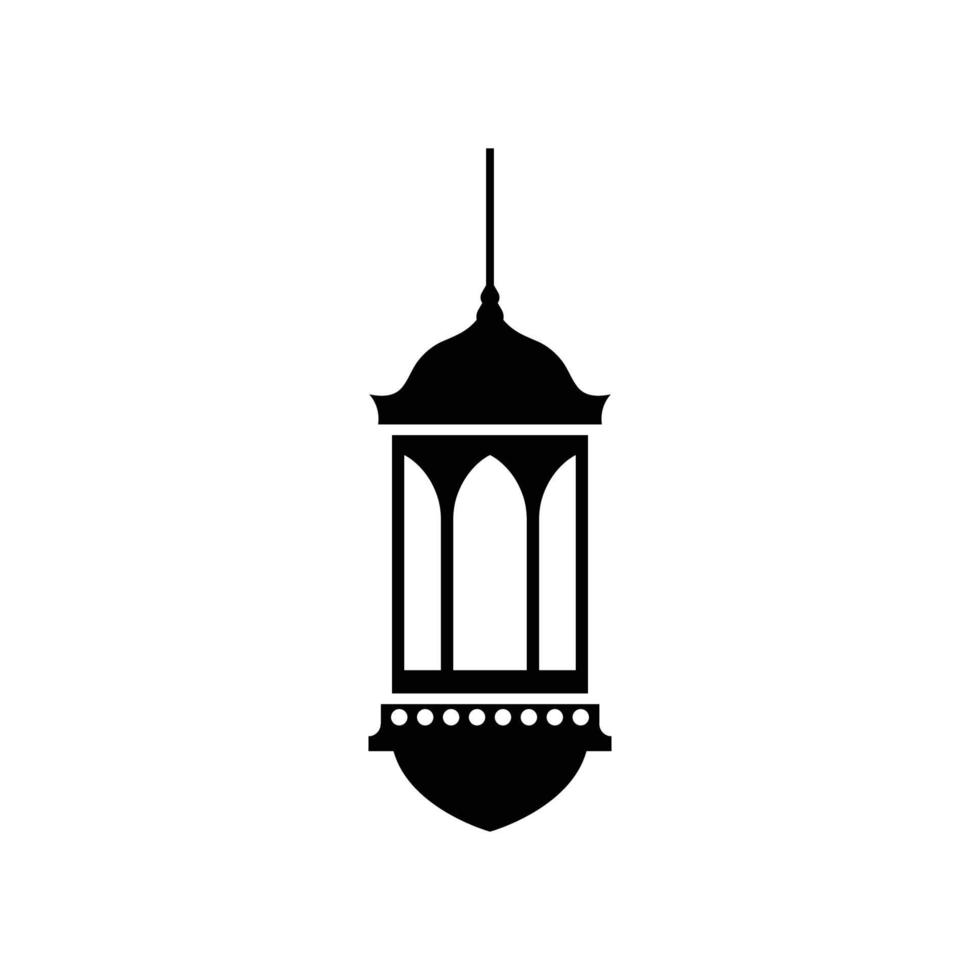 vecteur de modèle de conception d'icône de logo de lanterne islamique