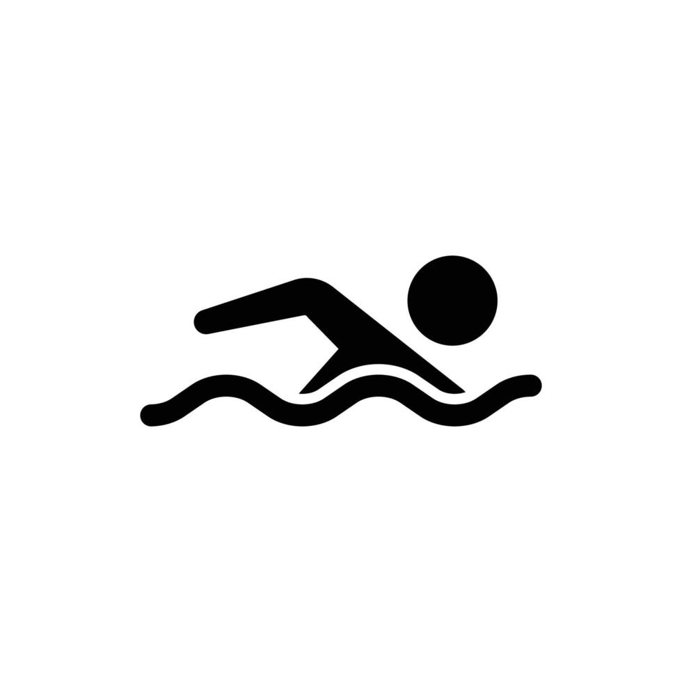 modèle de conception d'icône de natation vecteur