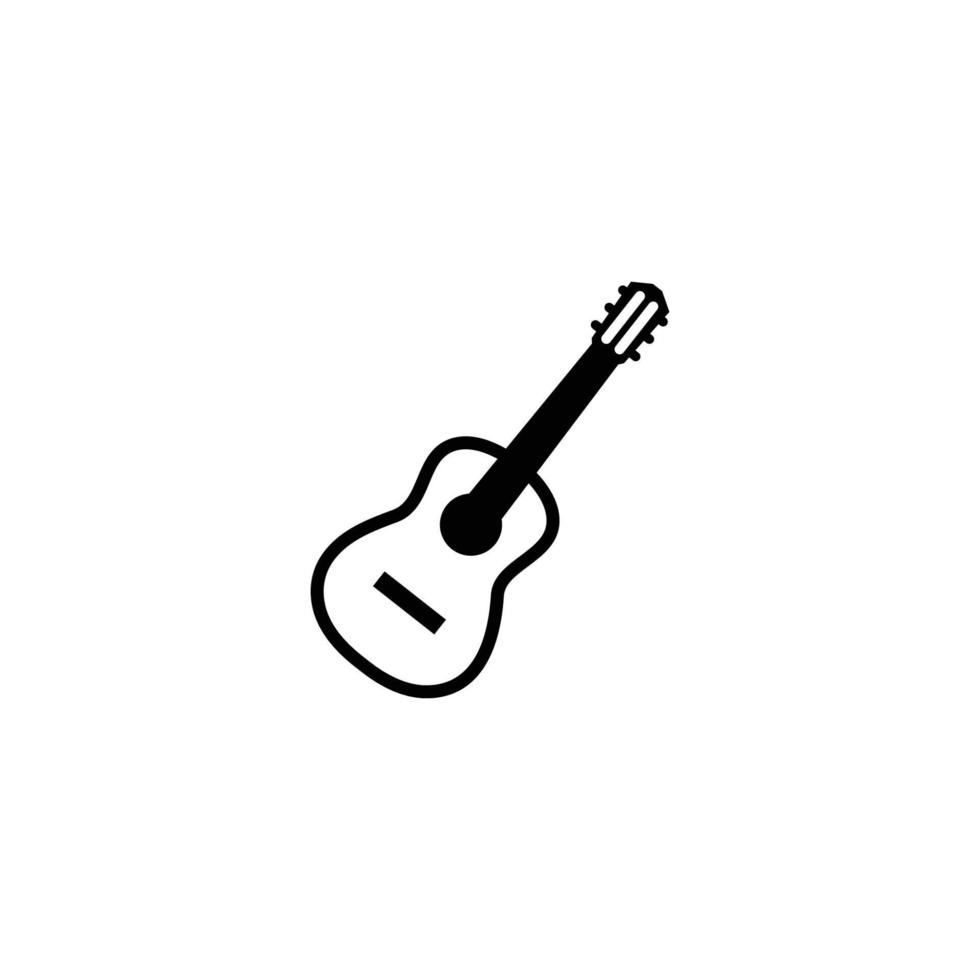 modèle de conception d'icône de guitare vecteur