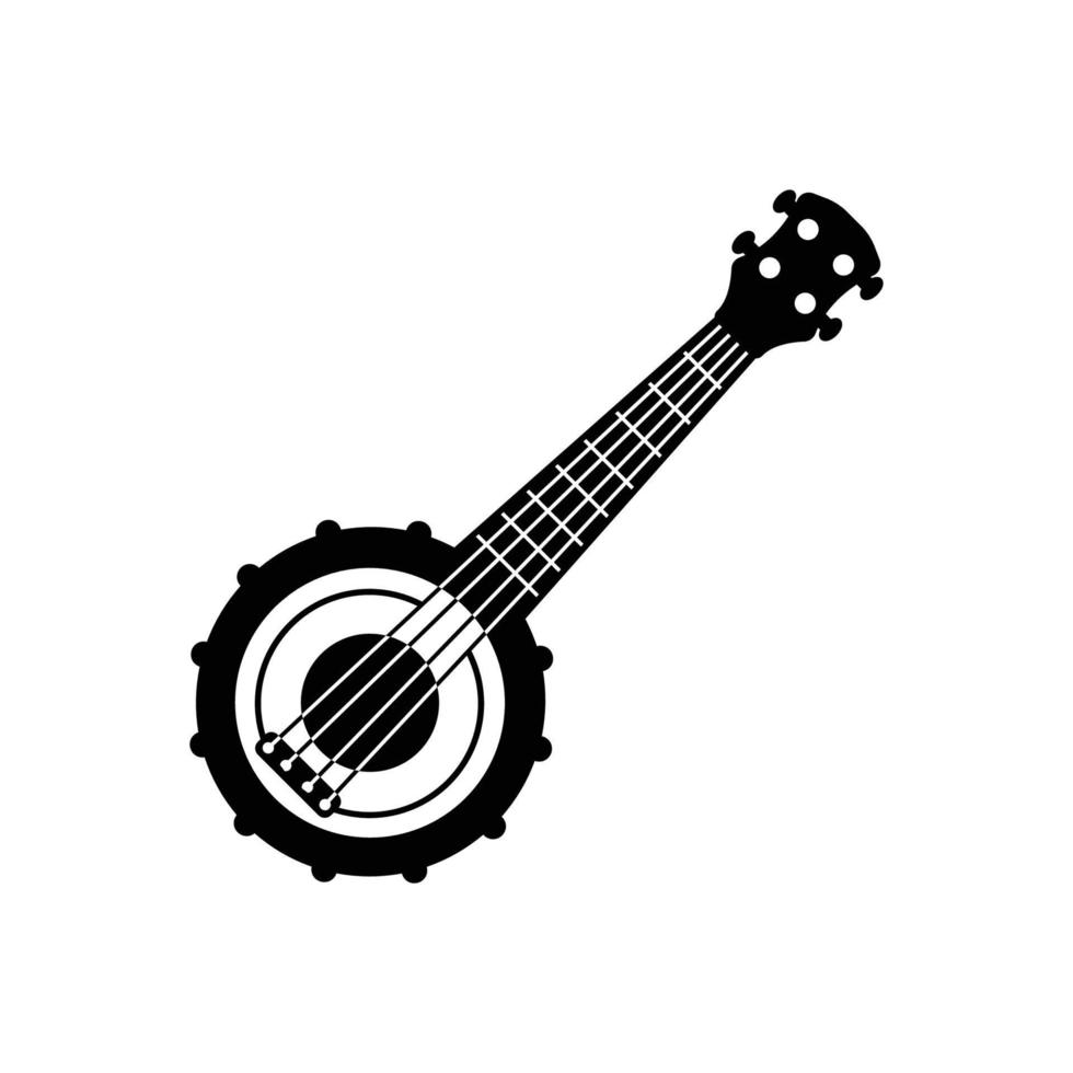 vecteur de modèle de conception d'icône de logo banjo