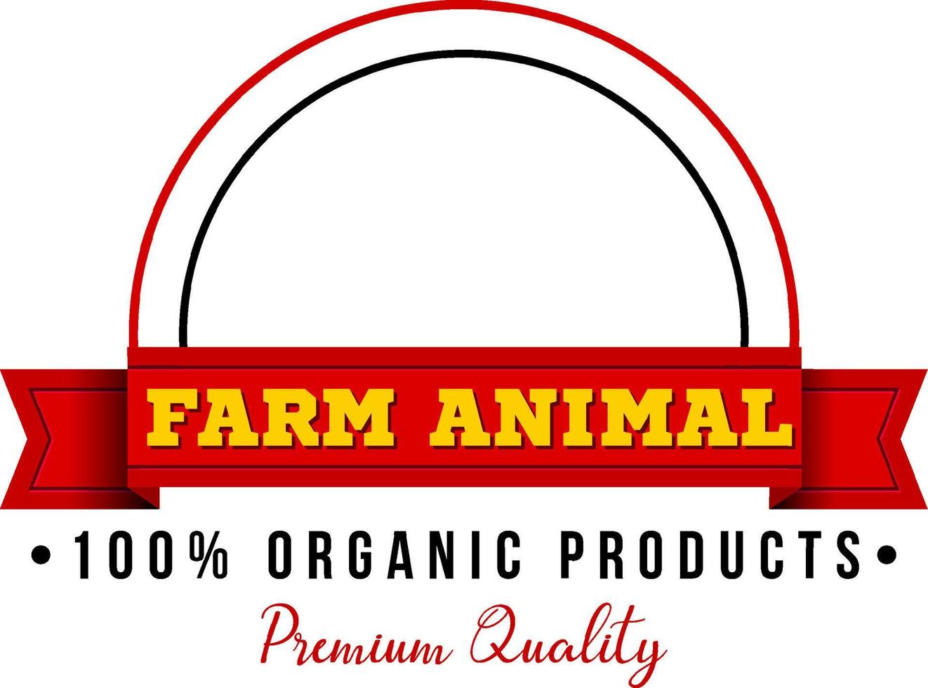 création de logo avec mots animal de ferme vecteur