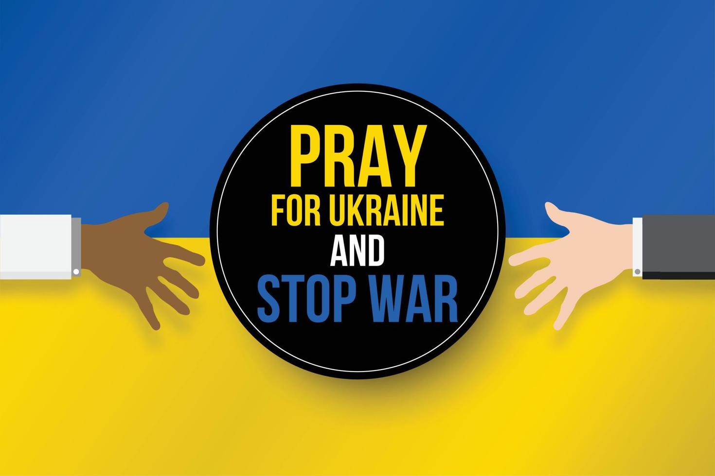 unissez-vous pour aider à prier pour toutes les victimes de l'ukrainien. vecteur