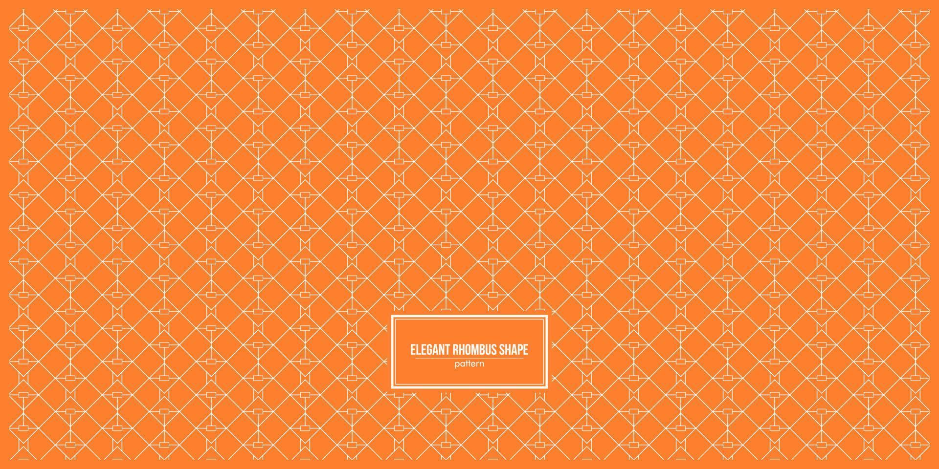 élégant motif de lignes en forme de losange avec fond orange vecteur