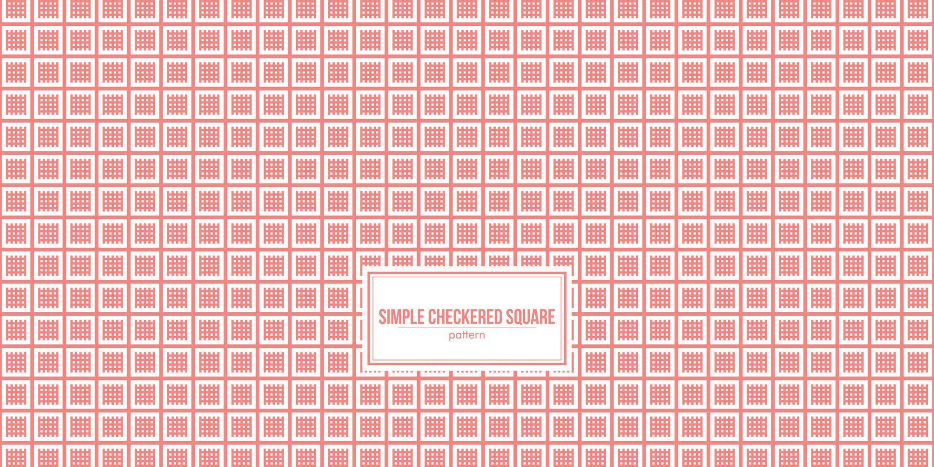 carré à carreaux simple avec fond pastel rouge vecteur