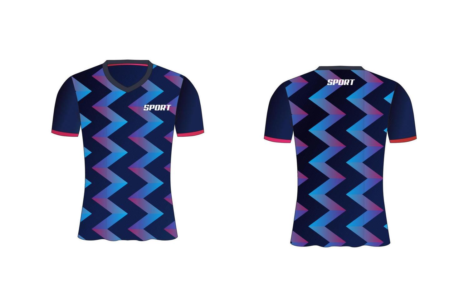 le maillot est une conception de t-shirt de sport moyenne pour l'équipe de football, de basket-ball et de volley-ball vecteur