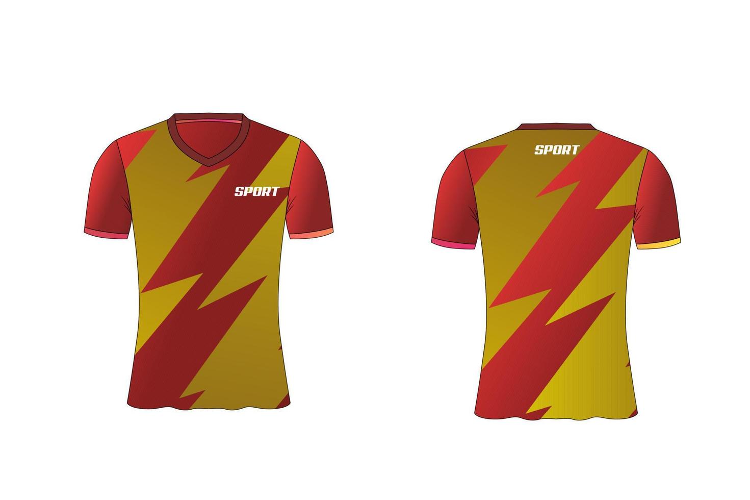 le maillot est une conception de t-shirt de sport moyenne pour l'équipe de football, de basket-ball et de volley-ball vecteur