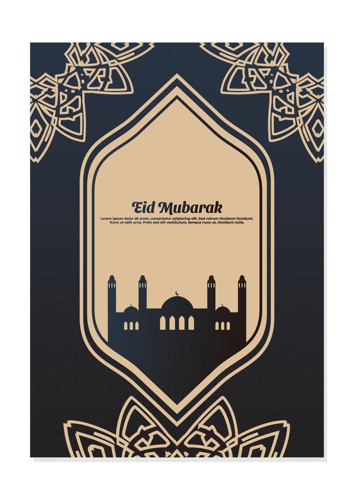 dépliant du festival musulman eid mubarak vecteur