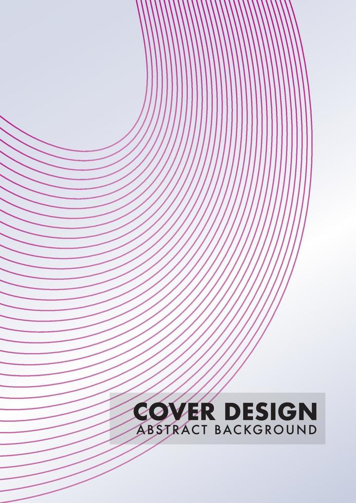 vecteur de conception de lignes courbes, ligne de vague abstraite, modèle de conception de couverture, marron, rose