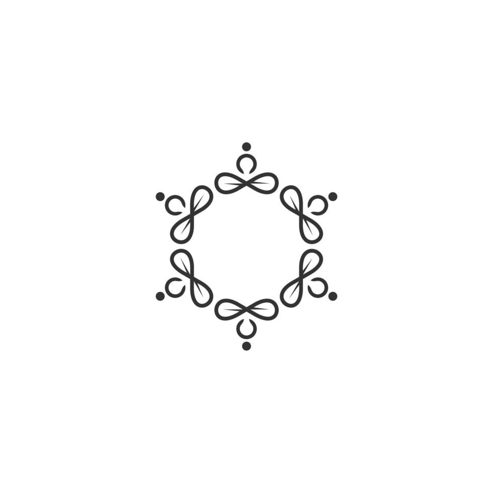 logo linéaire humain de yoga abstrait. logotype d'équilibre de fleur de personne de fil. spa créatif, marque vectorielle gourou. vecteur