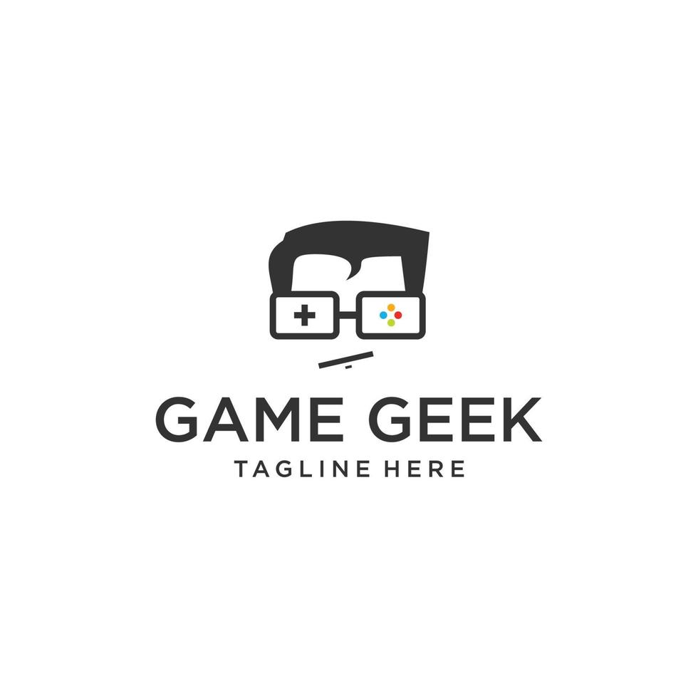 vecteur d'inspiration de conception de logo geek