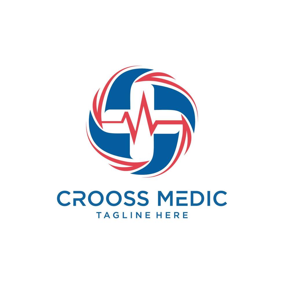 pharmacie logo médecine croix modèle vectoriel de conception abstraite. icône de concept de logo de boucle d'infini de clinique médicale bio naturelle eco.