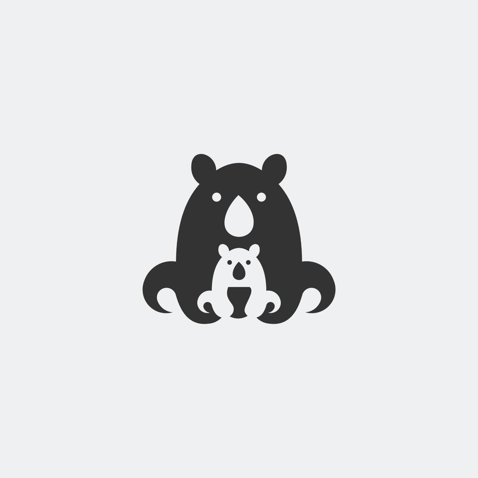 conception de logo d'ours pour vos projets vecteur