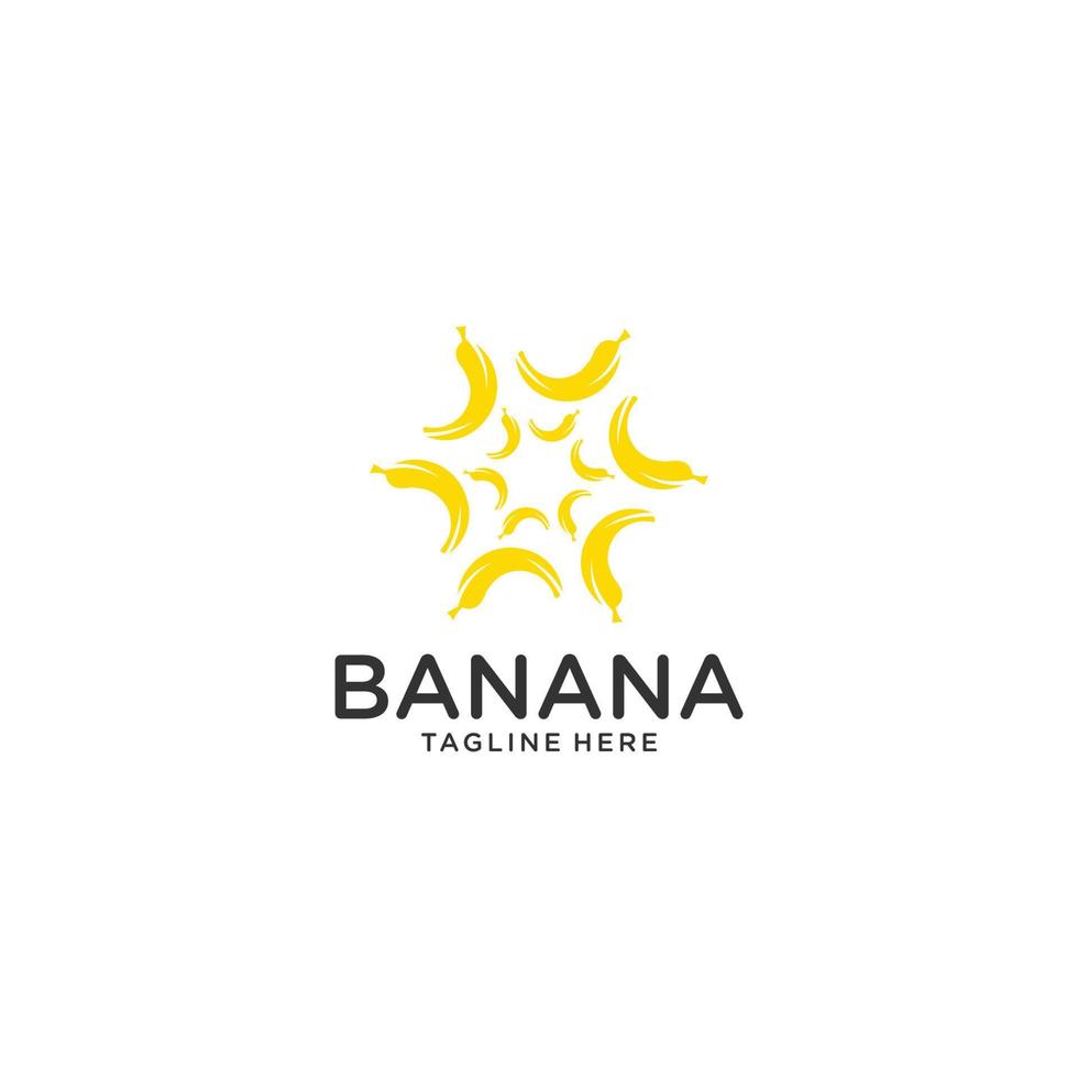 logo moderne banane. illustration originale et élégante. illustration vectorielle stock vecteur