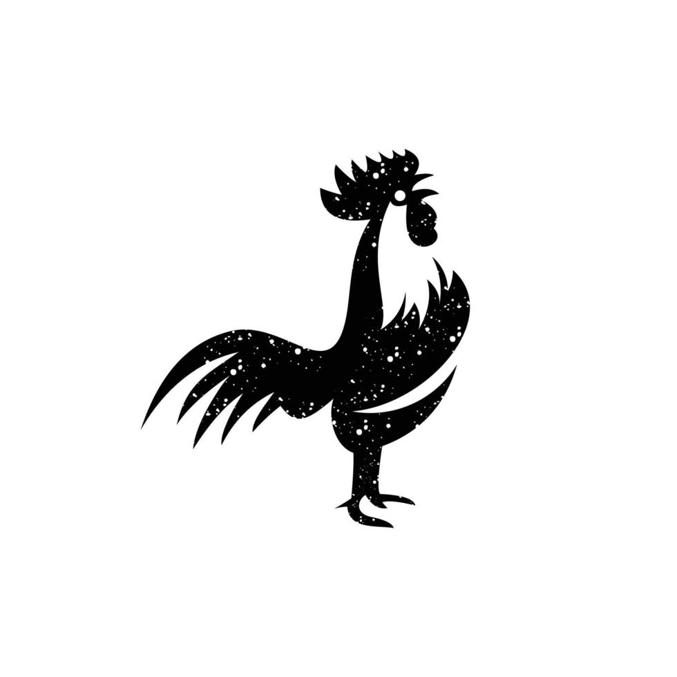 vecteur de silhouette de coq, vecteur de poulets de volaille
