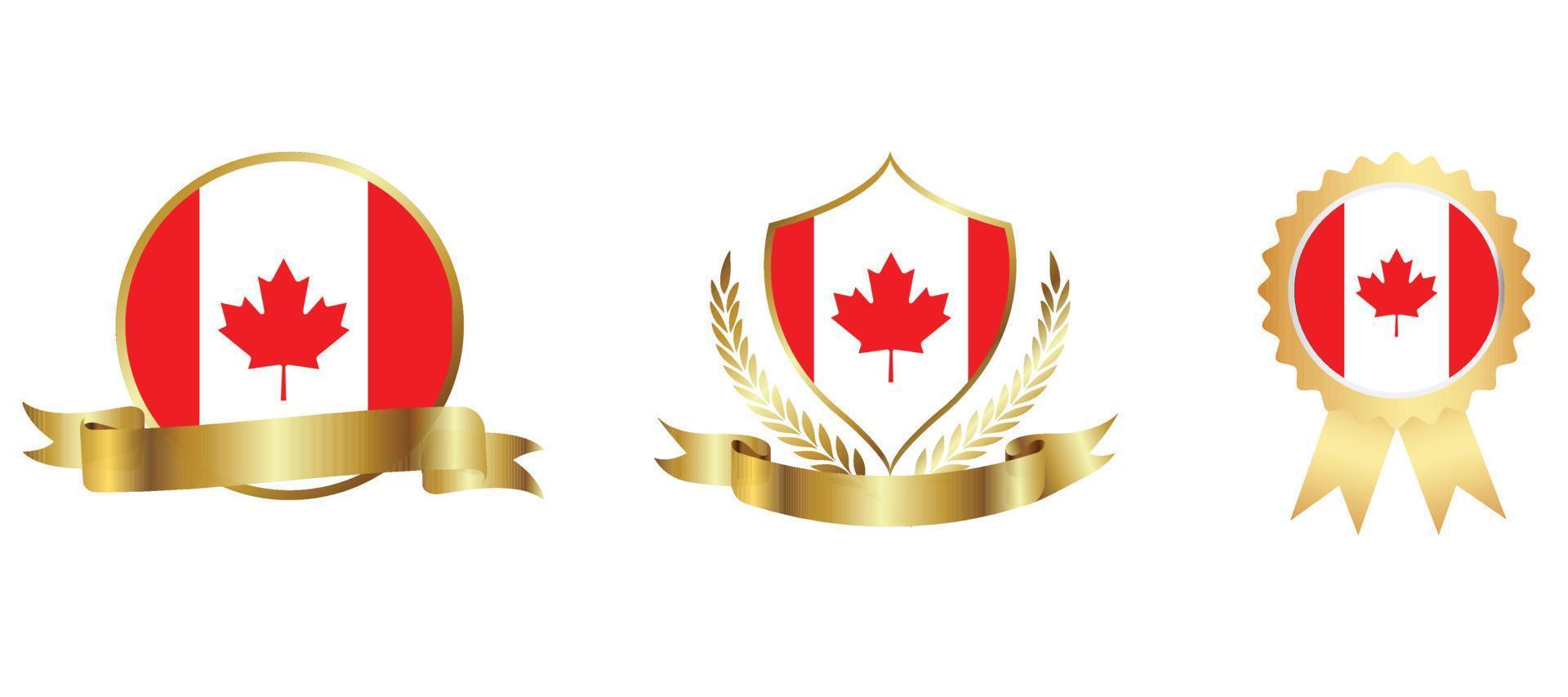 icône du drapeau canadien. jeu d'icônes Web. collection d'icônes à plat. illustration vectorielle simple. vecteur