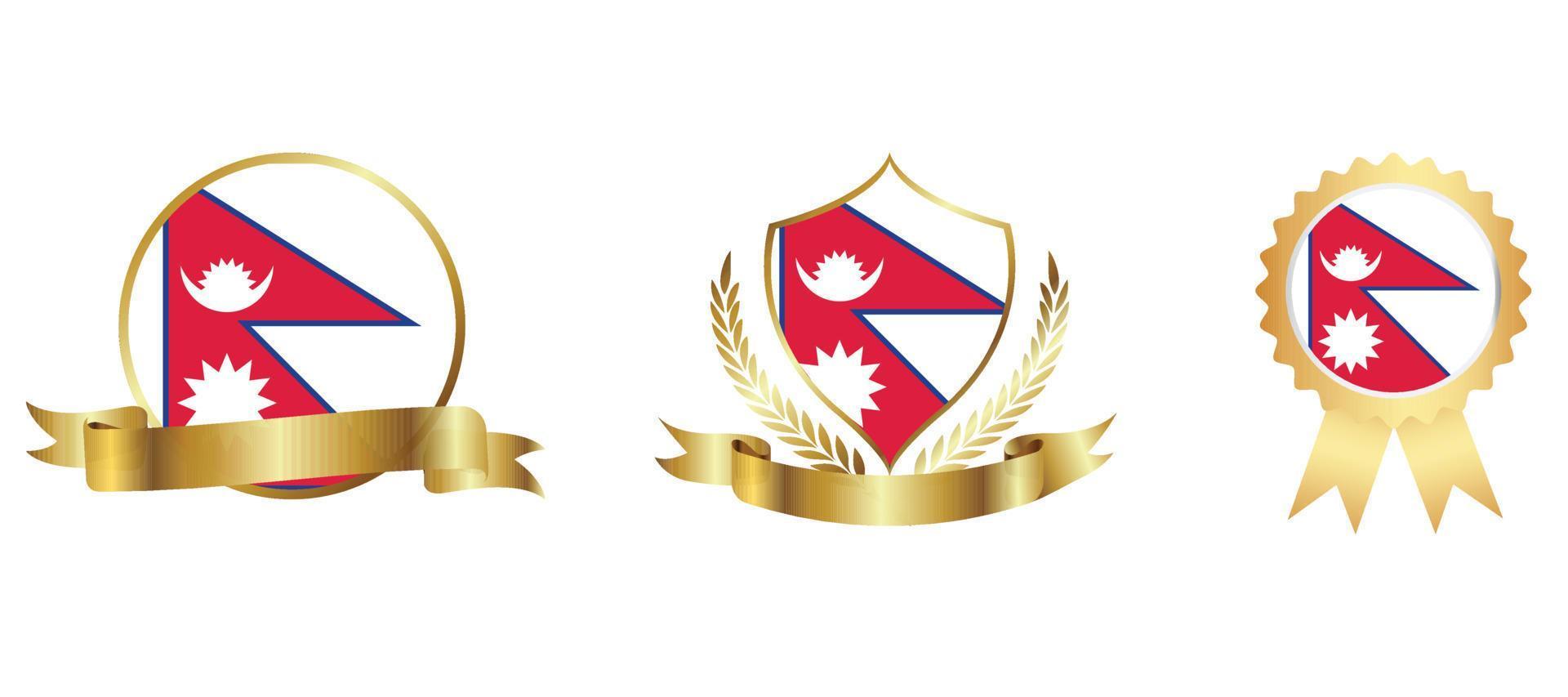icône du drapeau népalais. jeu d'icônes Web. collection d'icônes à plat. illustration vectorielle simple. vecteur