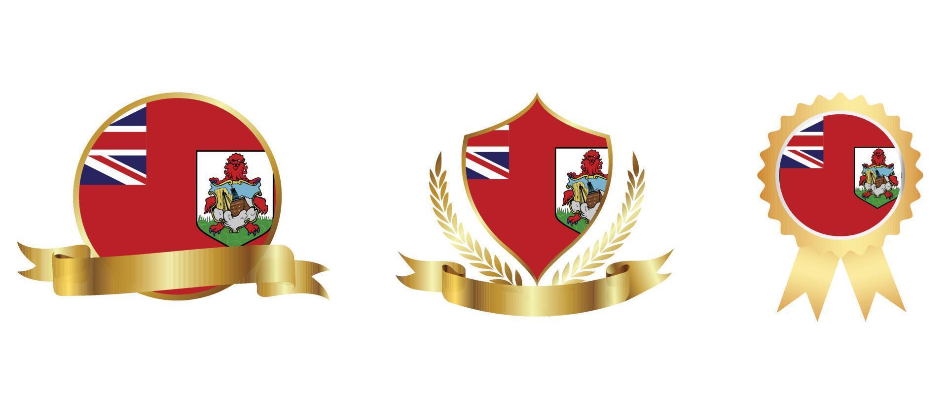 icône du drapeau des bermudes . jeu d'icônes Web. collection d'icônes à plat. illustration vectorielle simple. vecteur