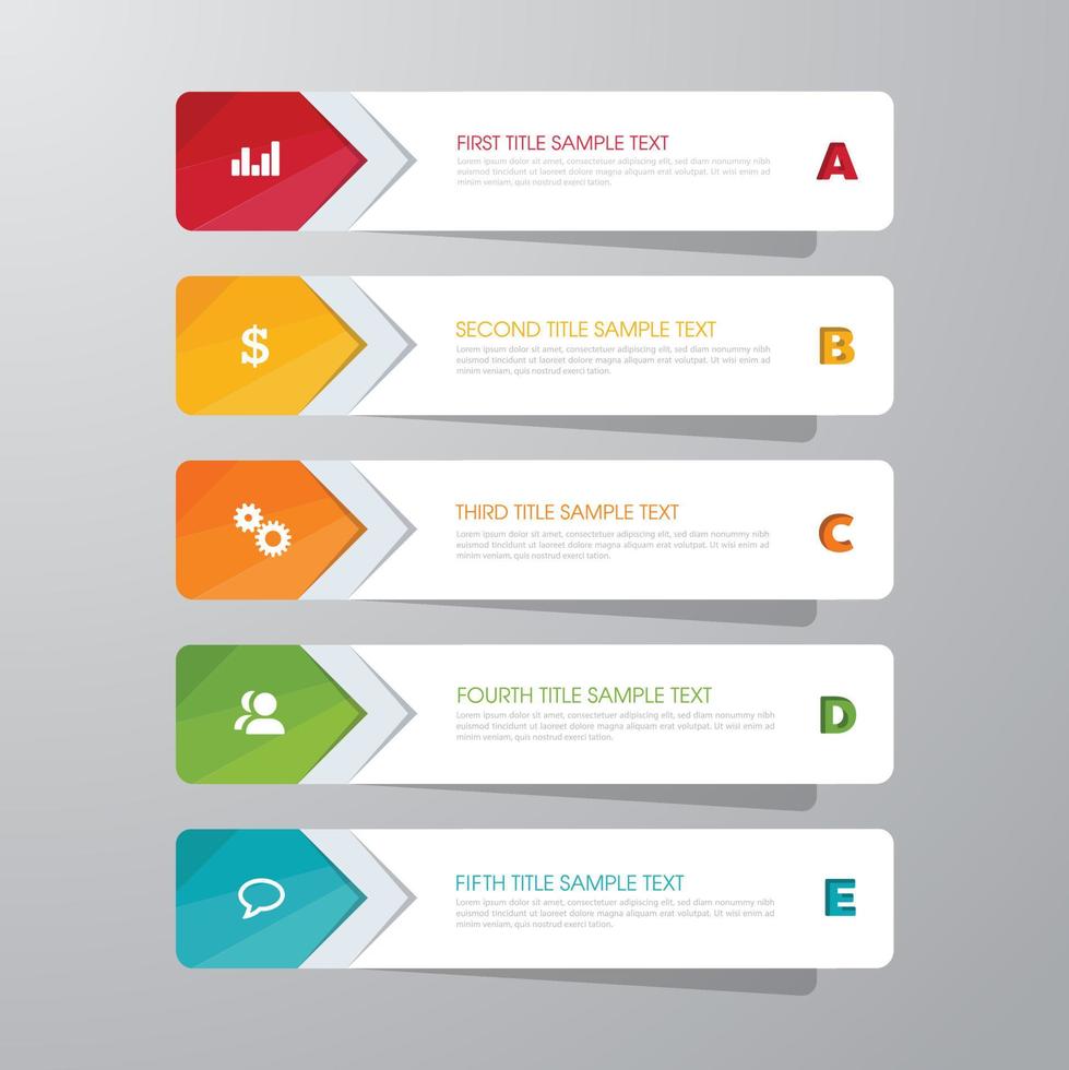 modèle d'infographie d'entreprise le concept est une étape d'option de cercle avec une icône en couleur peut être utilisé pour la présentation d'entreprise de diagramme d'infographie ou le web, illustration d'élément de conception vectorielle vecteur