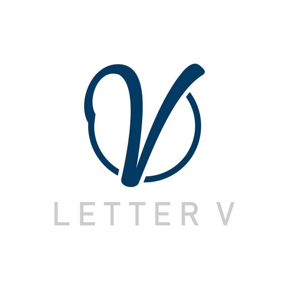 vecteur d'icône de conception de logo lettre v