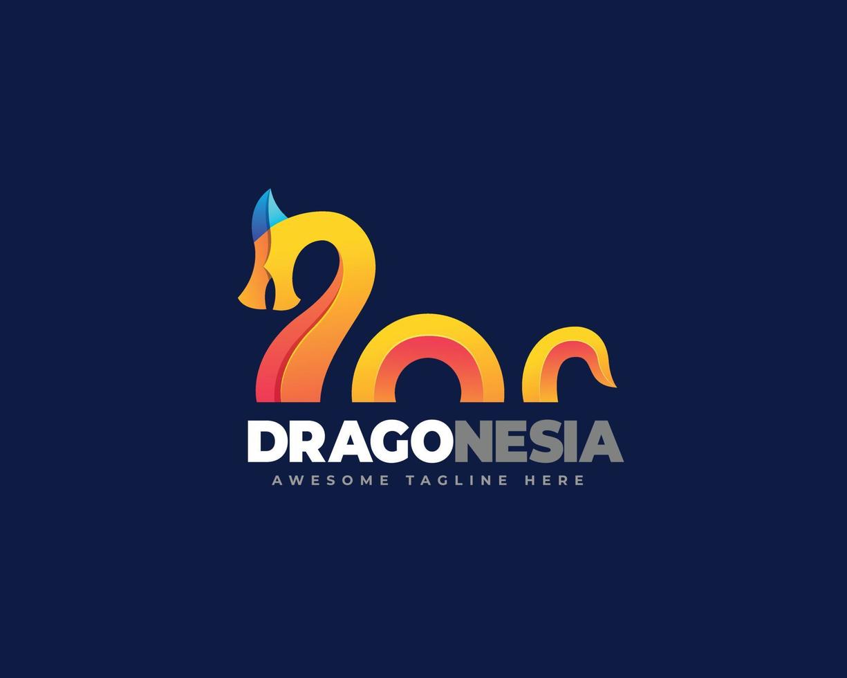 modèle de logo de dragon vecteur