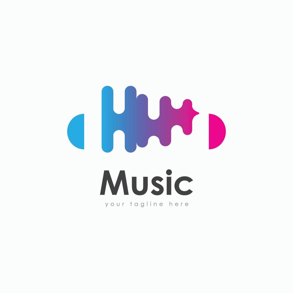 modèle de logo de musique vecteur