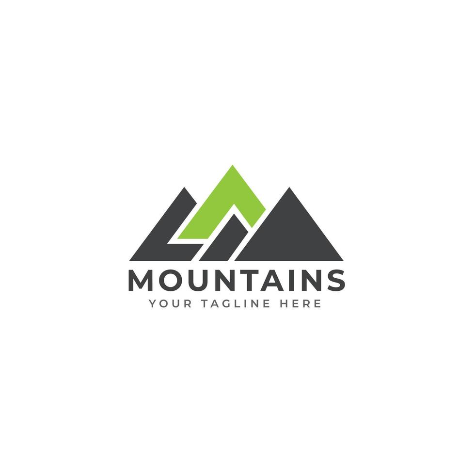 modèle de logo de montagnes vecteur