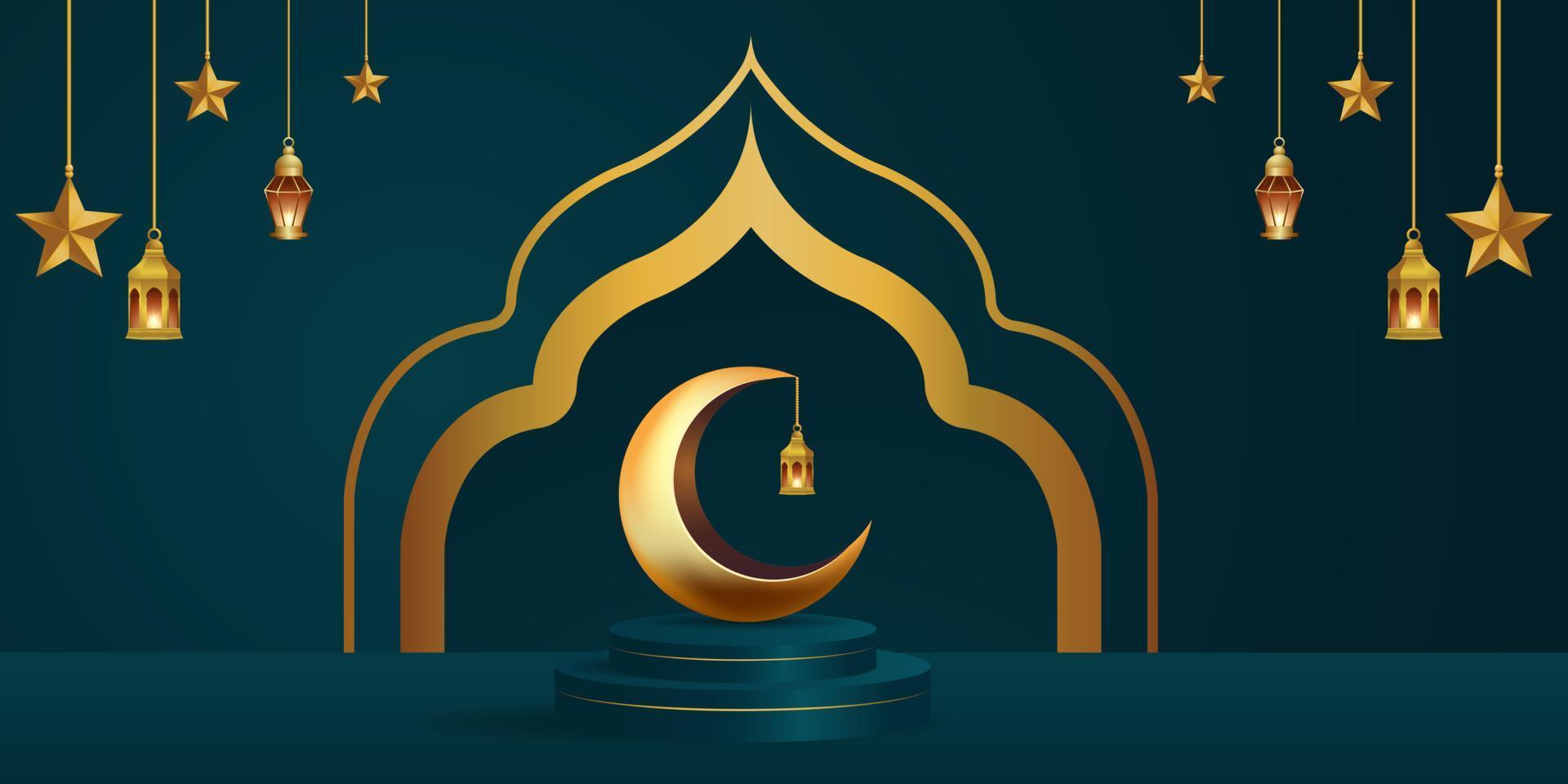 illustration de conception de fond bannière ramadan kareem vecteur