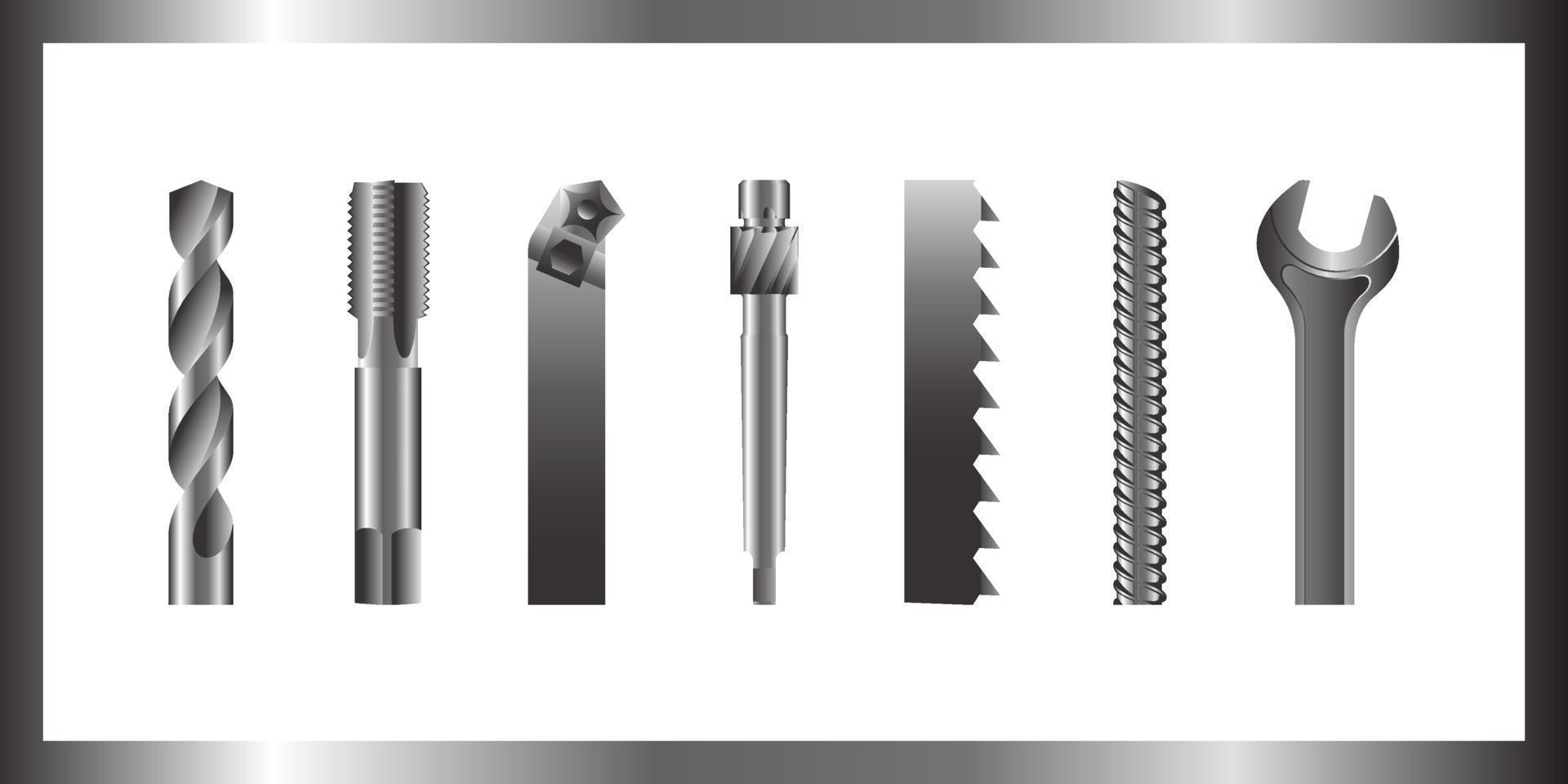 image vectorielle d'outils de travail des métaux à main vecteur