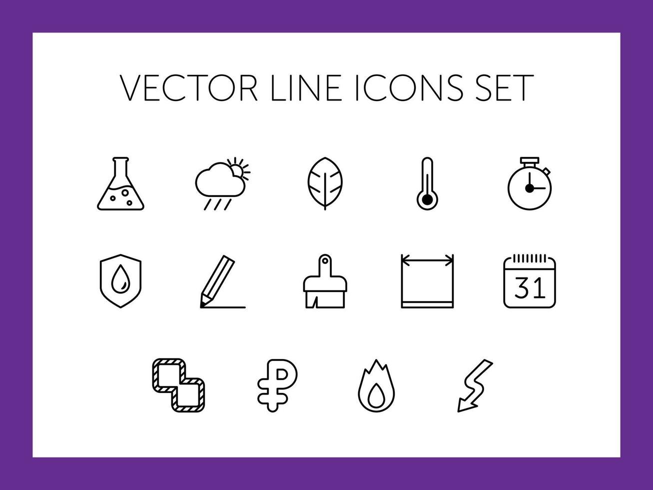 icônes vectorielles de ligne arrondie vecteur
