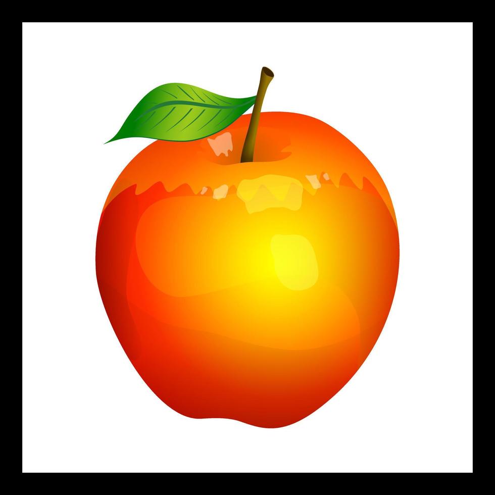 illustration vectorielle pomme rouge vecteur