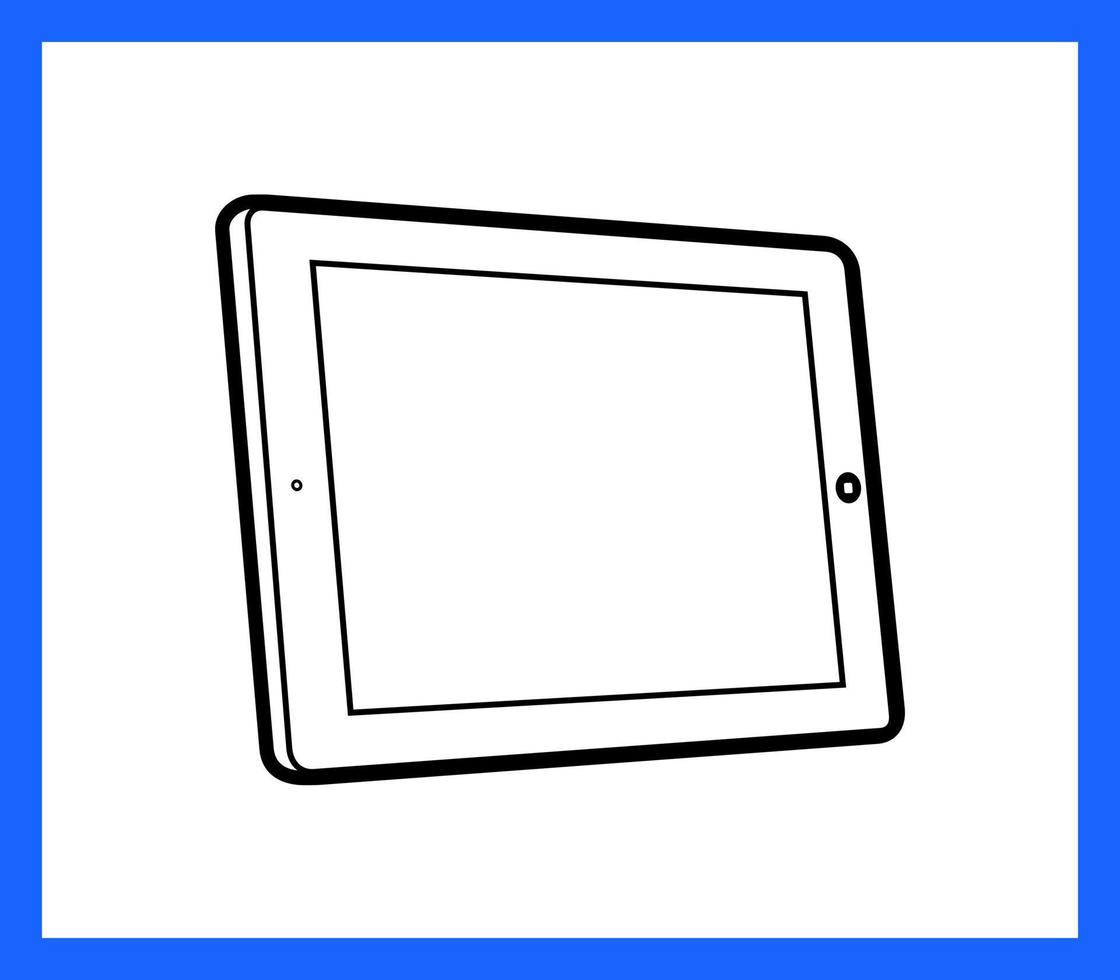 tablette contour icône illustration vectorielle vecteur