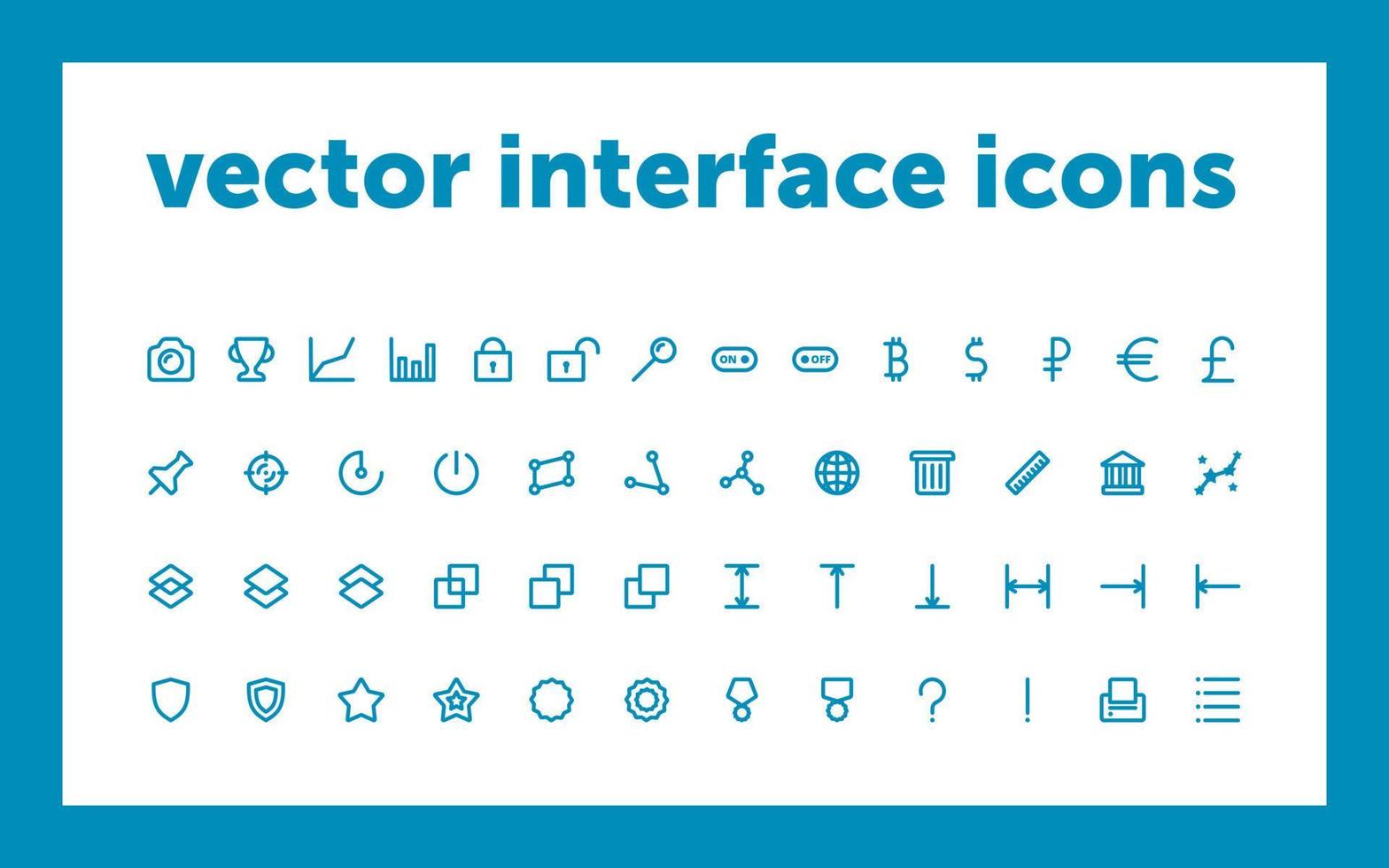 icônes pour l'interface du programme vecteur