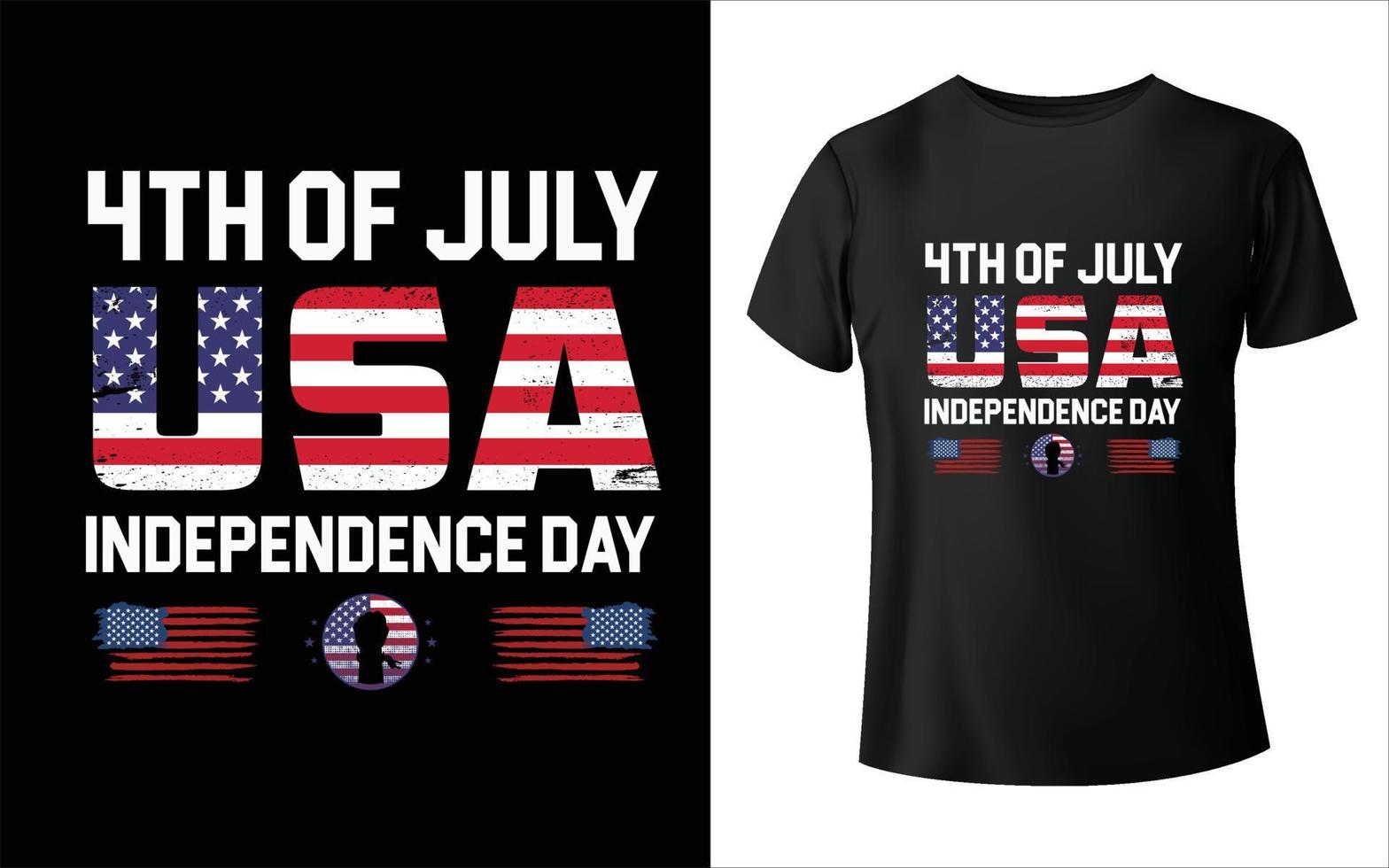 joyeux 4 juillet conception de t-shirt de la fête de l'indépendance, t-shirt de la fête de l'indépendance, joyeux 4 juillet, vecteur de drapeau des états-unis,