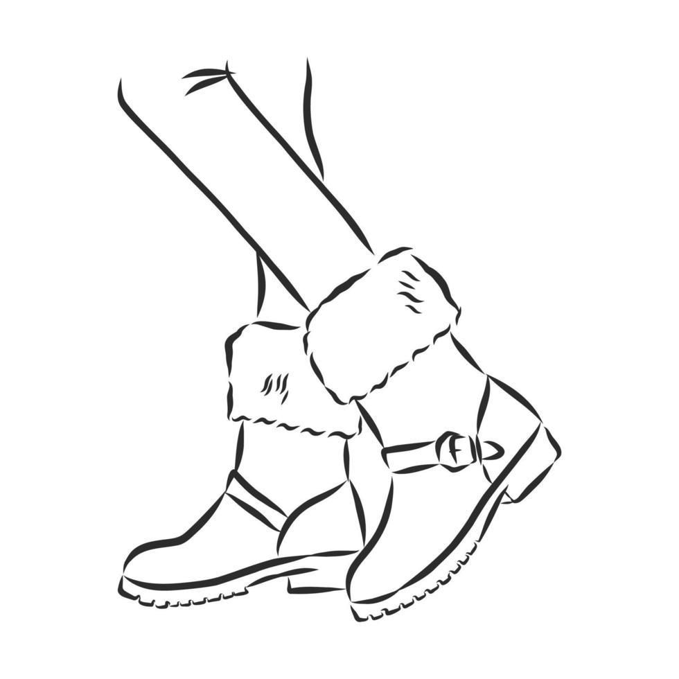 croquis de vecteur de bottes