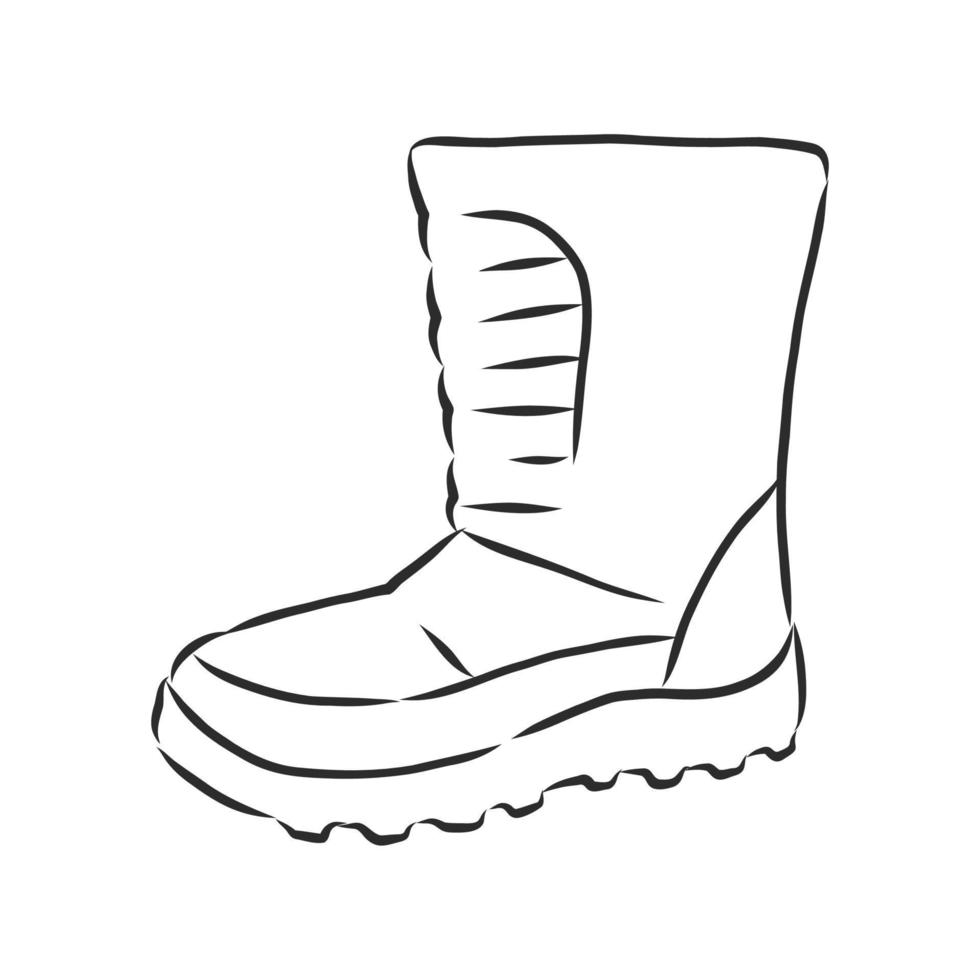 croquis de vecteur de bottes