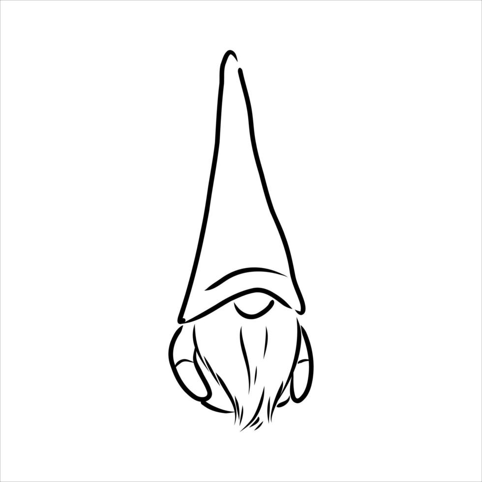 croquis de vecteur de gnome