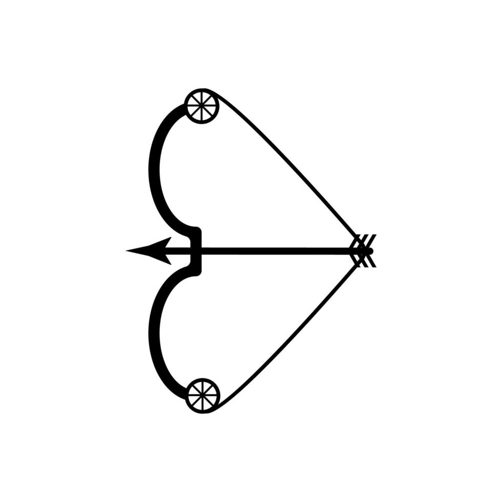 vecteur d'icône arc et flèche. modèle plat simple isolé